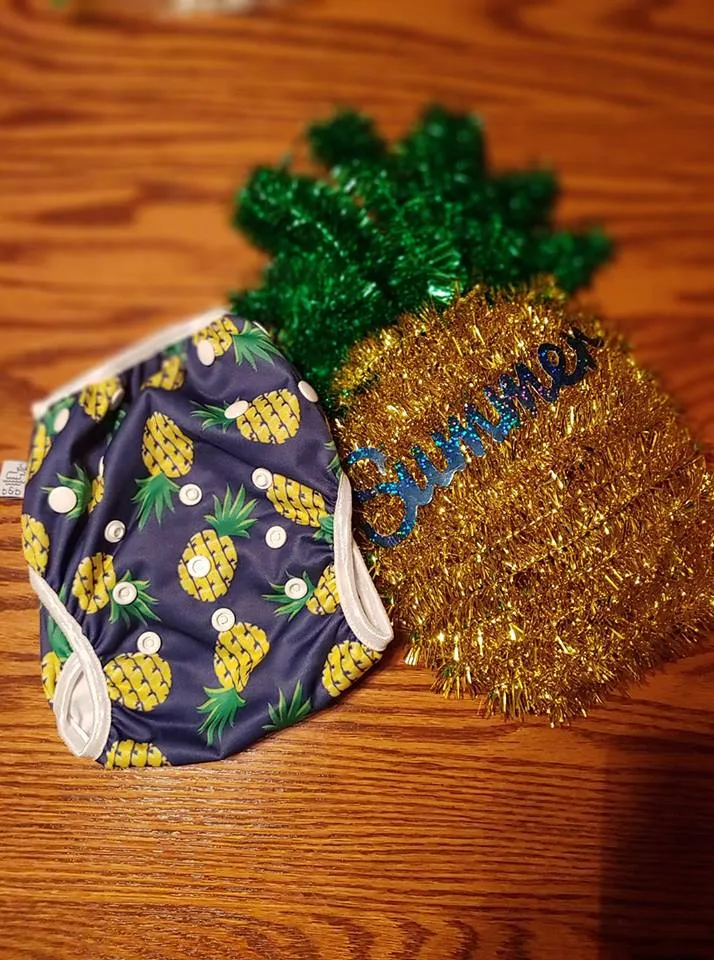 Blue Pineapples Nageuret Premium Reusable Swim Diaper