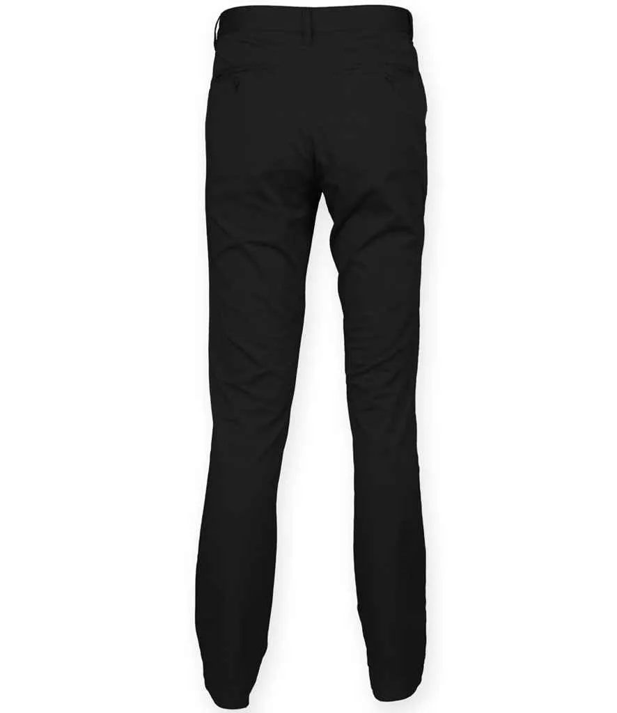 Front Row Stretch Chino Trousers | Black