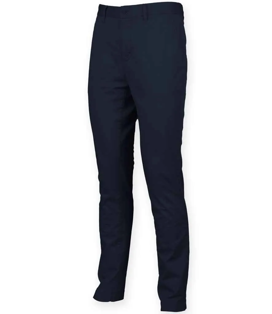 Front Row Stretch Chino Trousers | Navy