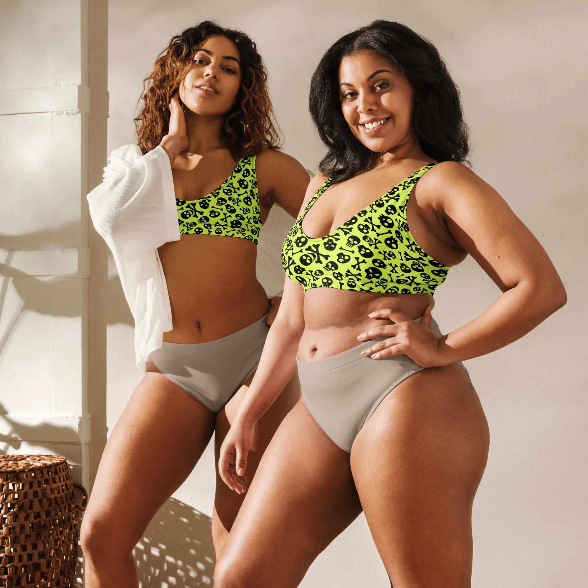 Lime Bones Sport Bikini Top