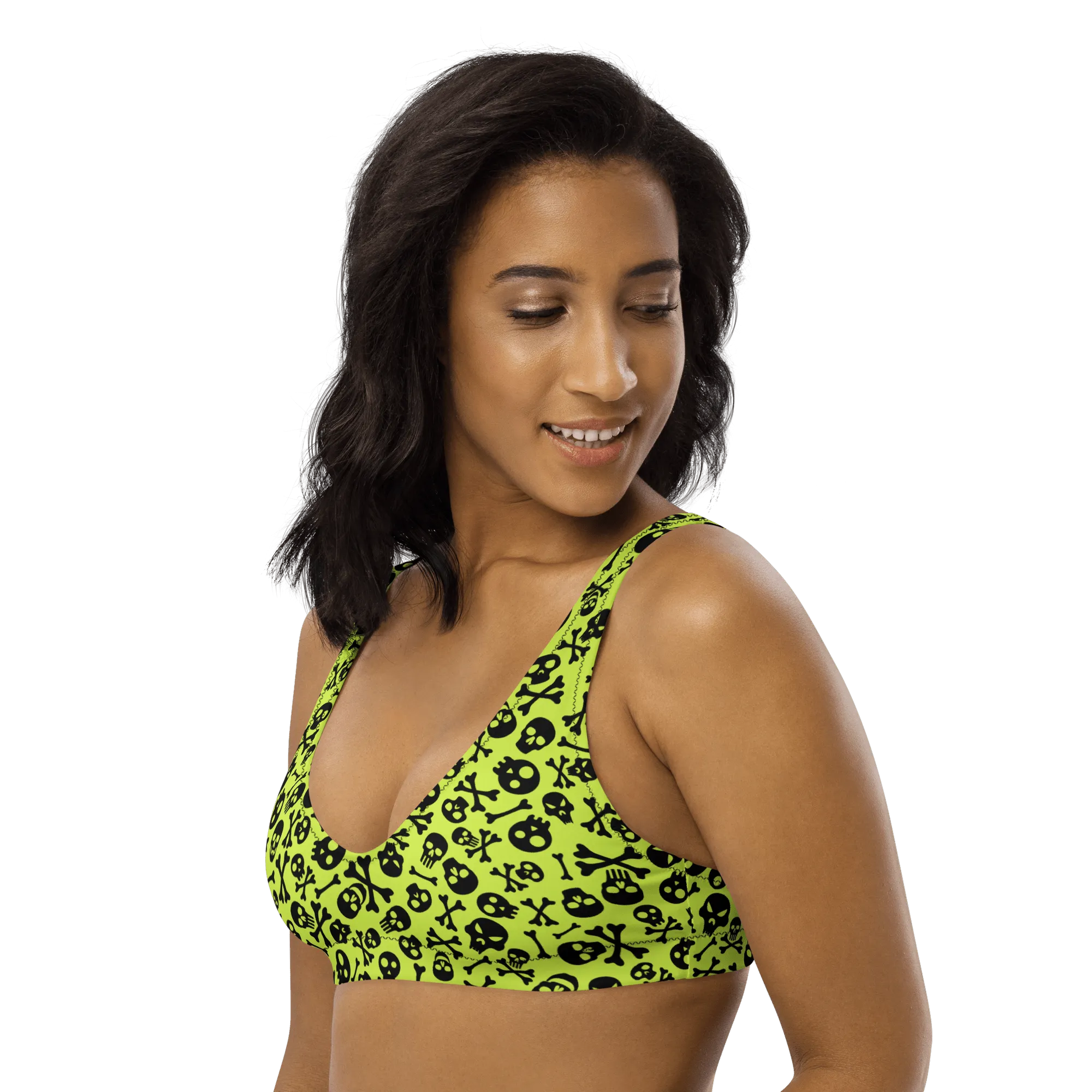 Lime Bones Sport Bikini Top
