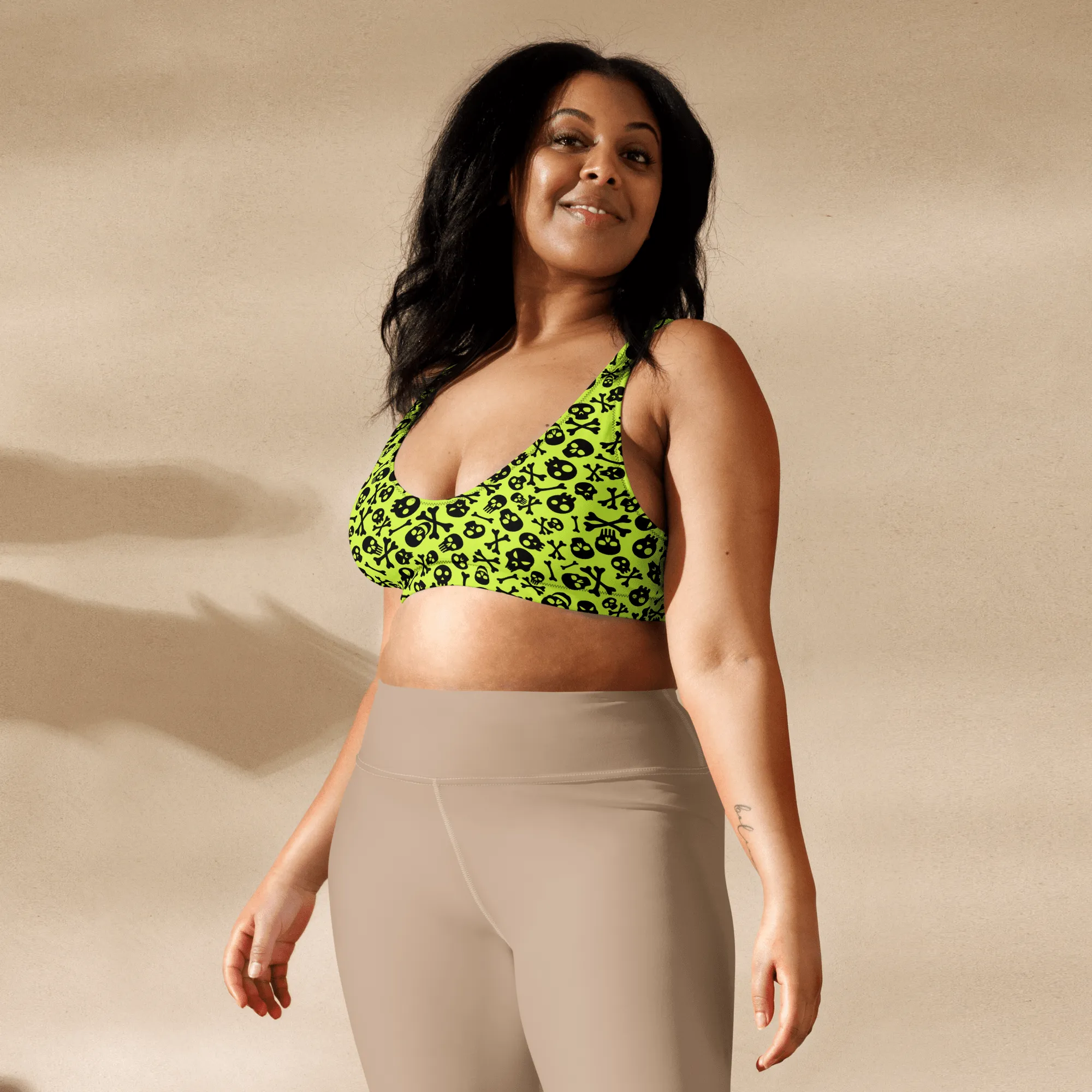 Lime Bones Sport Bikini Top