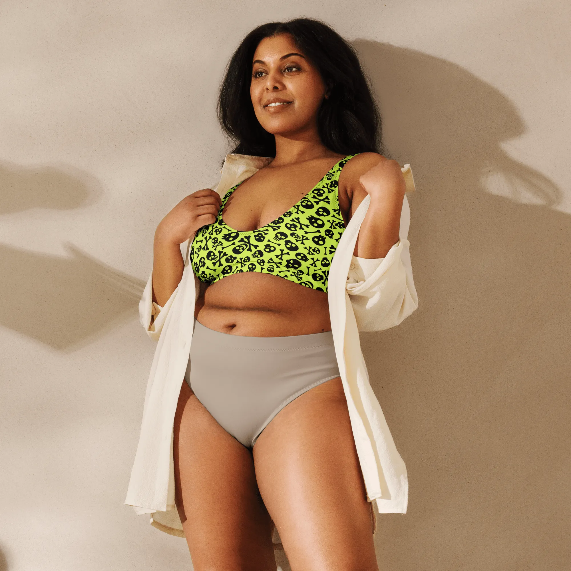 Lime Bones Sport Bikini Top