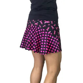 Pink Ribbon Breast Cancer Awareness w/Polka Dots Flutter Skort