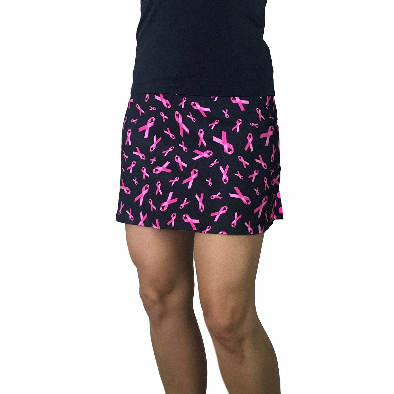 Pink Ribbon Breast Cancer Awareness w/Polka Dots Flutter Skort