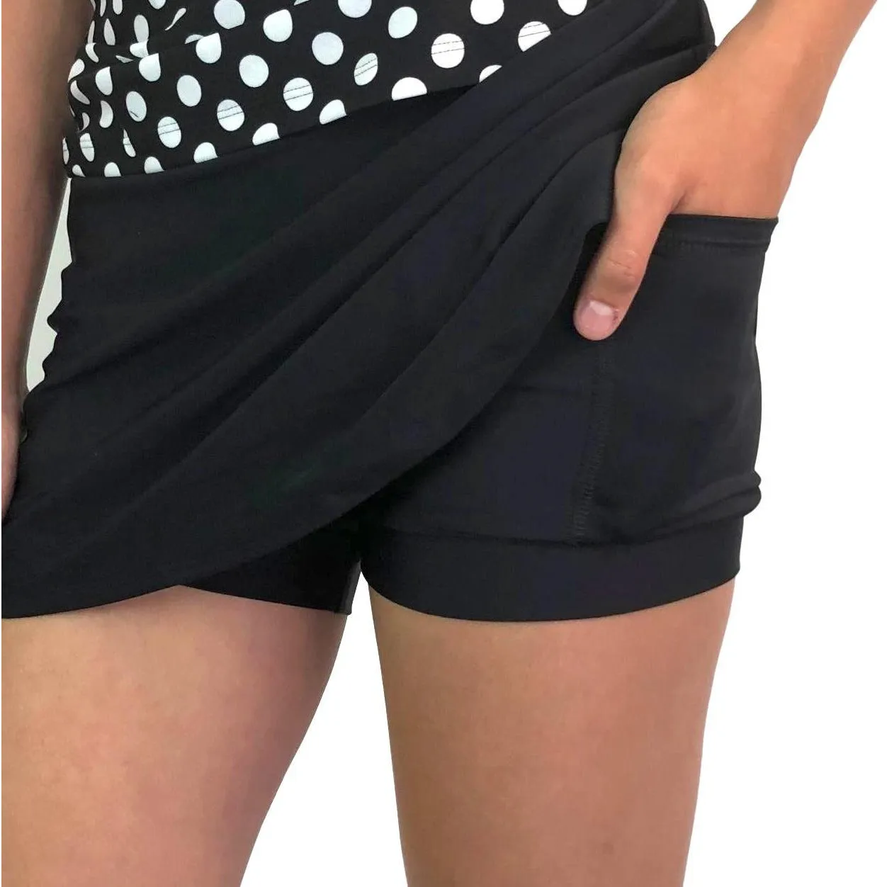 Pink Ribbon Breast Cancer Awareness w/Polka Dots Flutter Skort