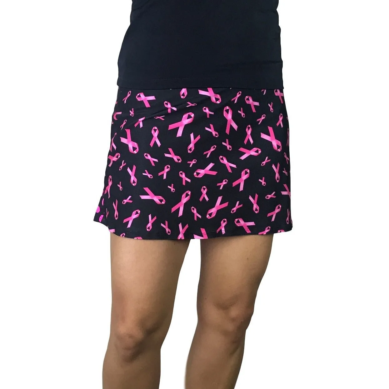Pink Ribbon Breast Cancer Awareness w/Polka Dots Flutter Skort