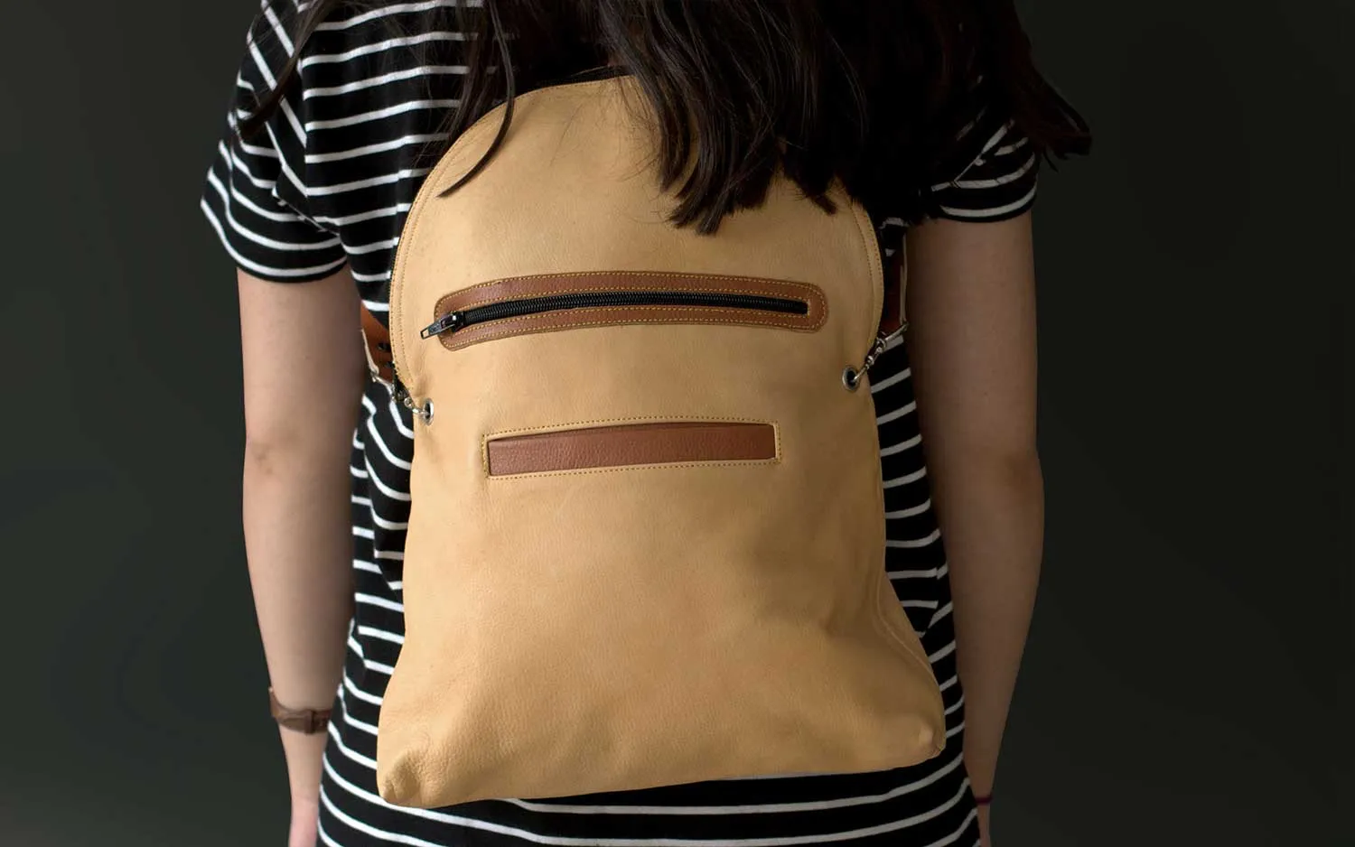 Rama Convertible Leather Backpack Purse