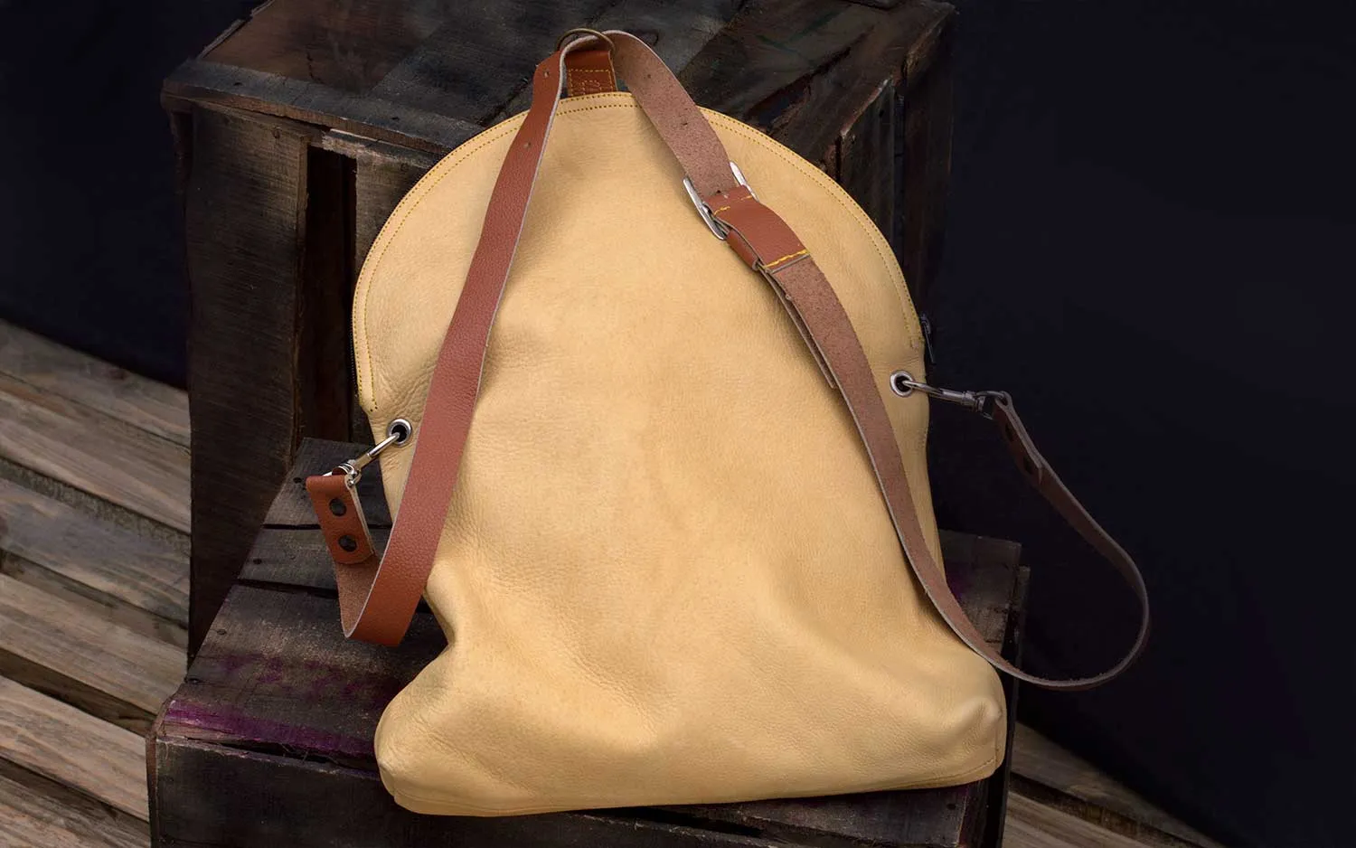 Rama Convertible Leather Backpack Purse