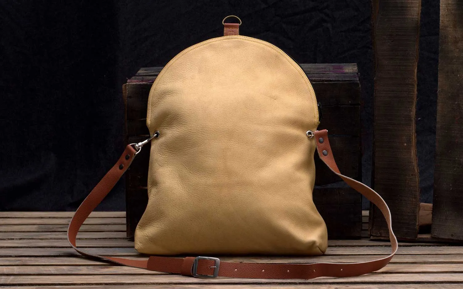 Rama Convertible Leather Backpack Purse