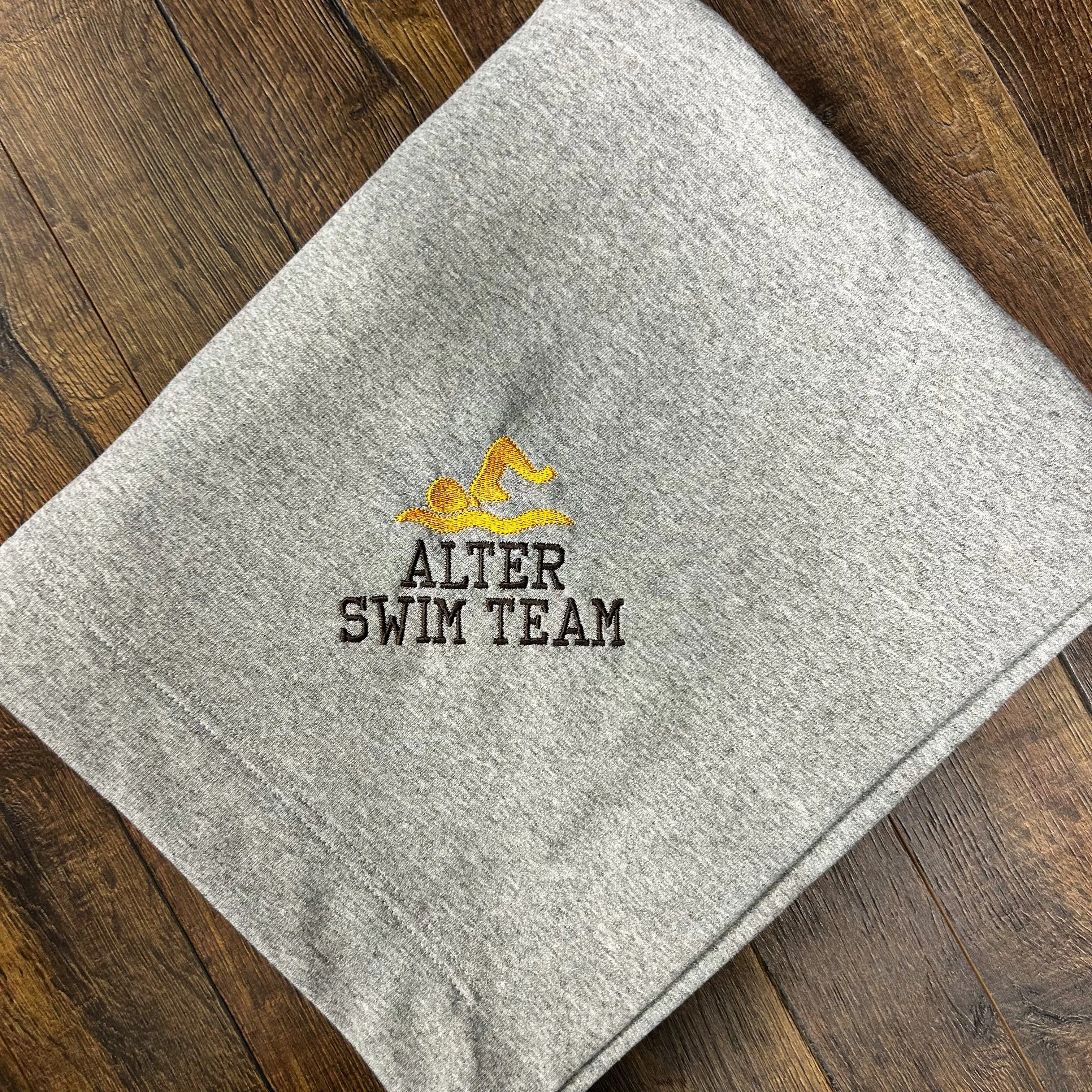 Swim Team Personalized Stadium Blanket