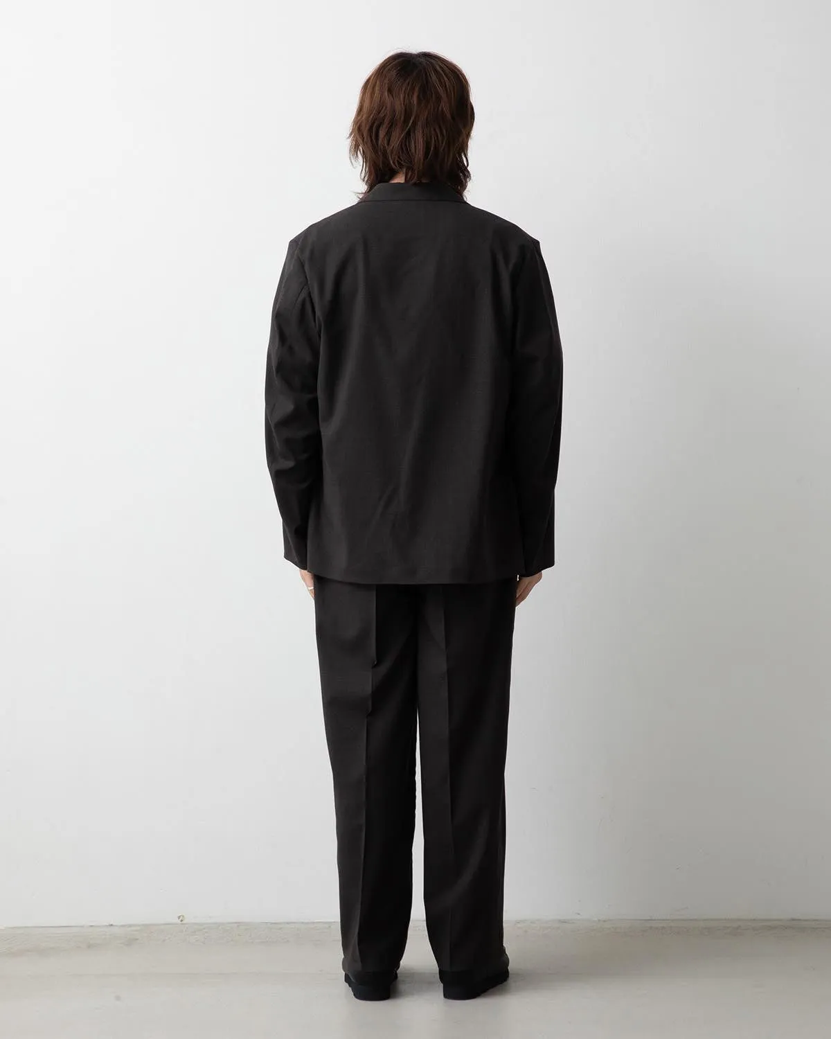 WASHED WOOL VOILE TROUSERS
