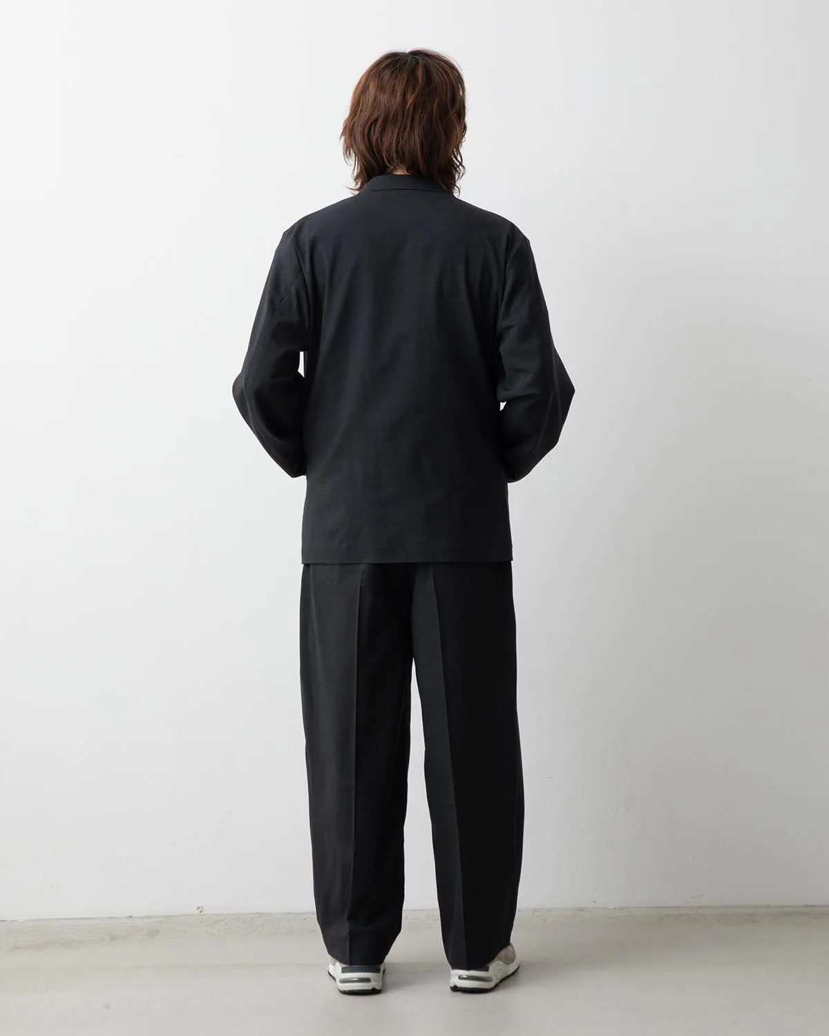 WASHED WOOL VOILE TROUSERS