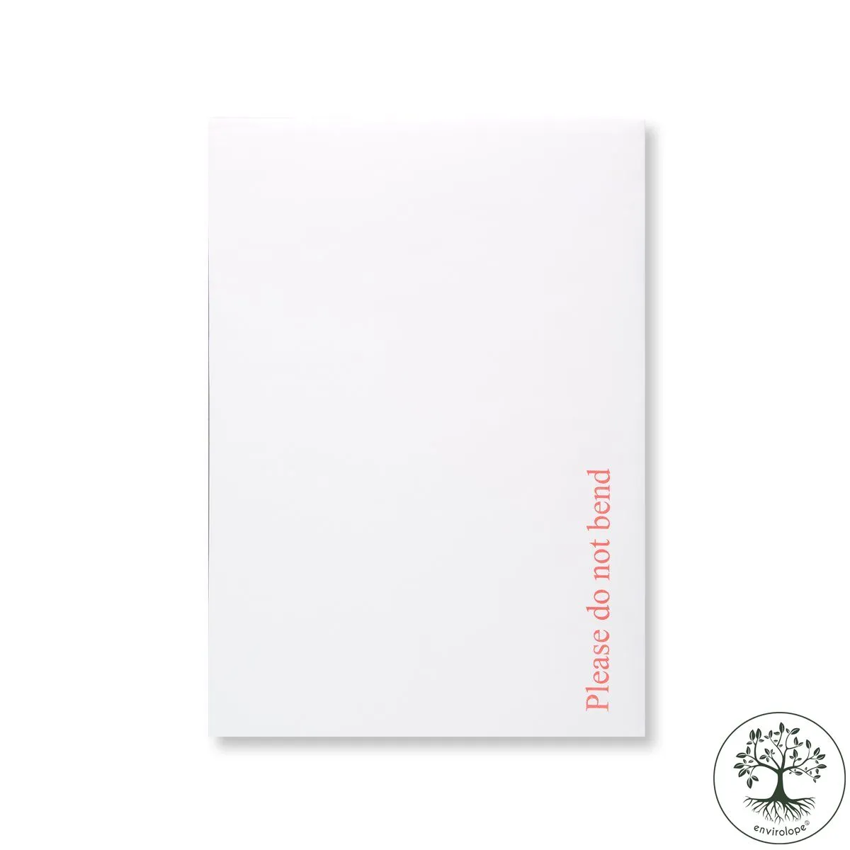 White Hard Board Back Envelopes - Printed "Please do not bend"