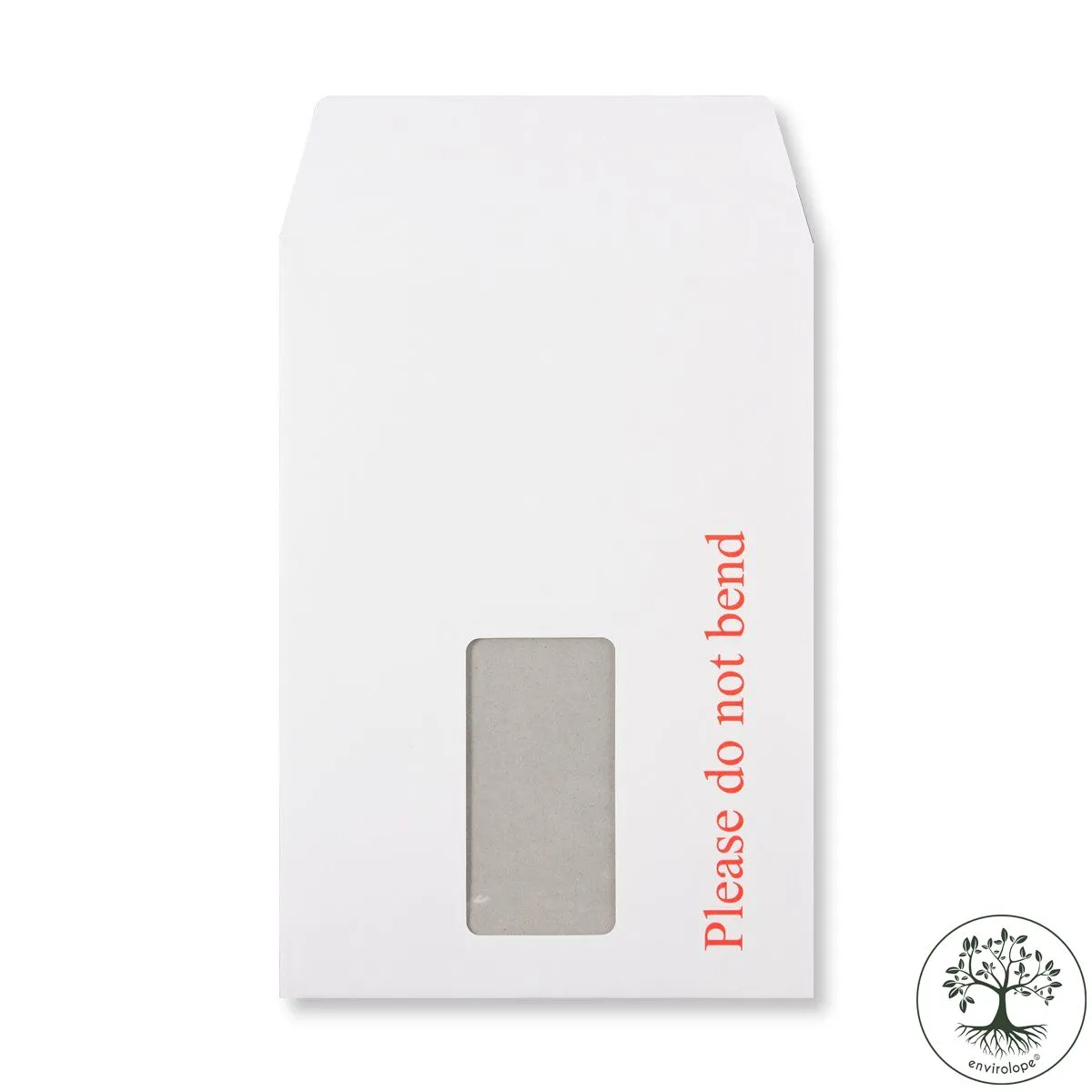White Hard Board Back Envelopes - Printed "Please do not bend"