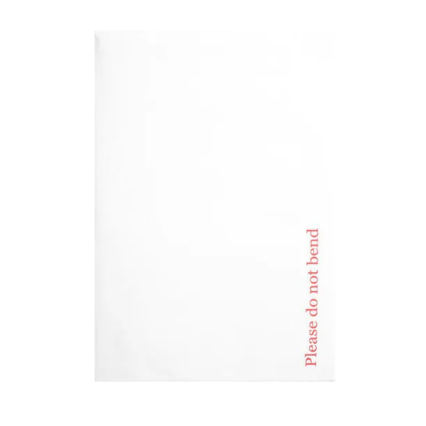 White Hard Board Back Envelopes - Printed "Please do not bend"