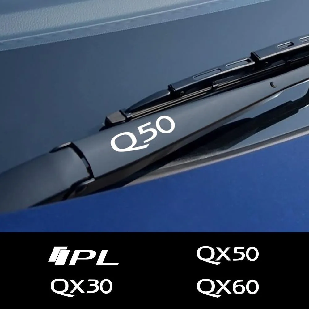 Windshield Wiper Decal Sticker For Infiniti Q50 (Q30 Q60 Q70 IPL QX50 QX30 QX60 QX70 QX80 Car Accessories)
