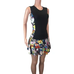Women's Athletic Outfit- Athletic Oufit, Running Outfit, Golf Apparel, Tennis Outfit Skirt w/ built in compression shorts