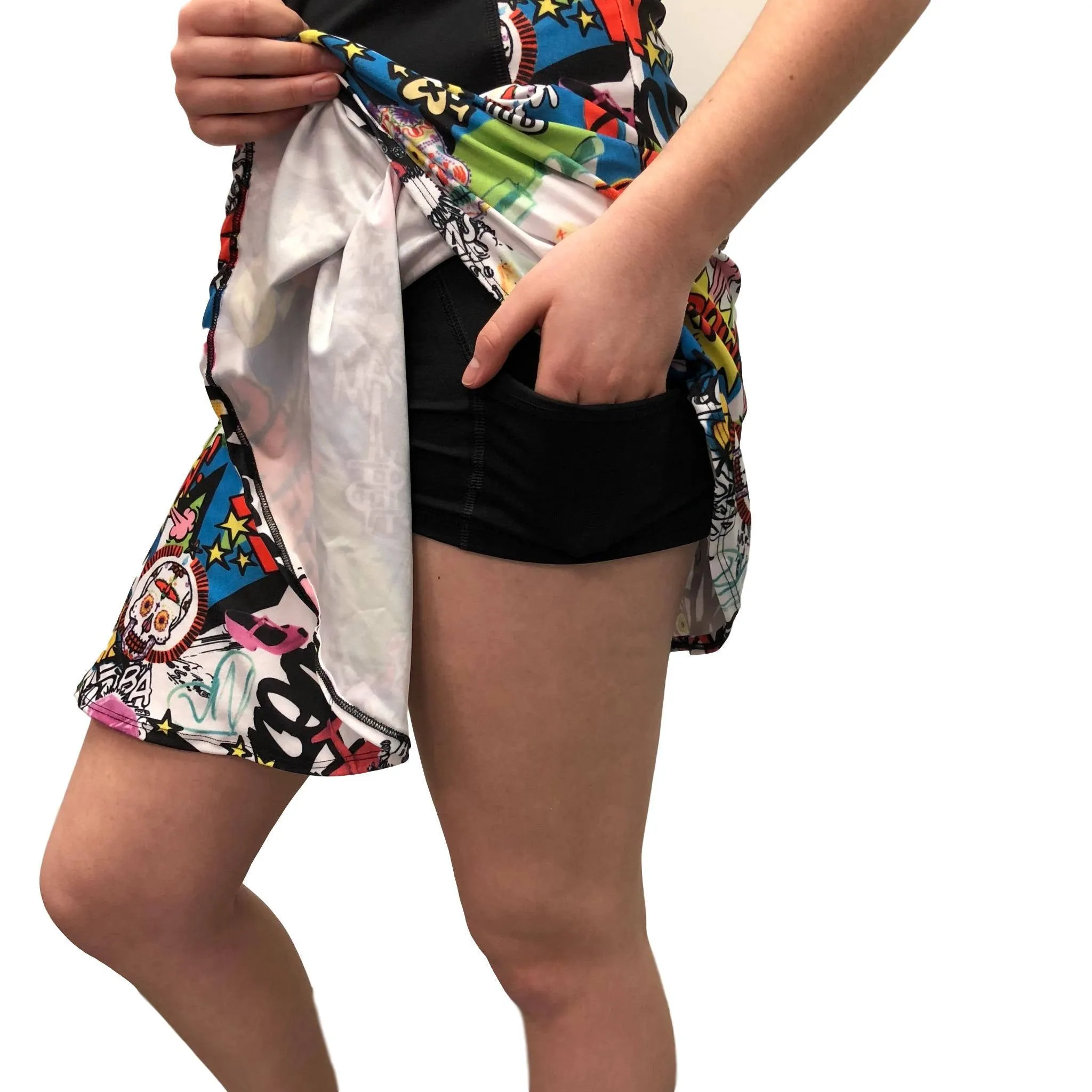 Women's Athletic Outfit- Athletic Oufit, Running Outfit, Golf Apparel, Tennis Outfit Skirt w/ built in compression shorts